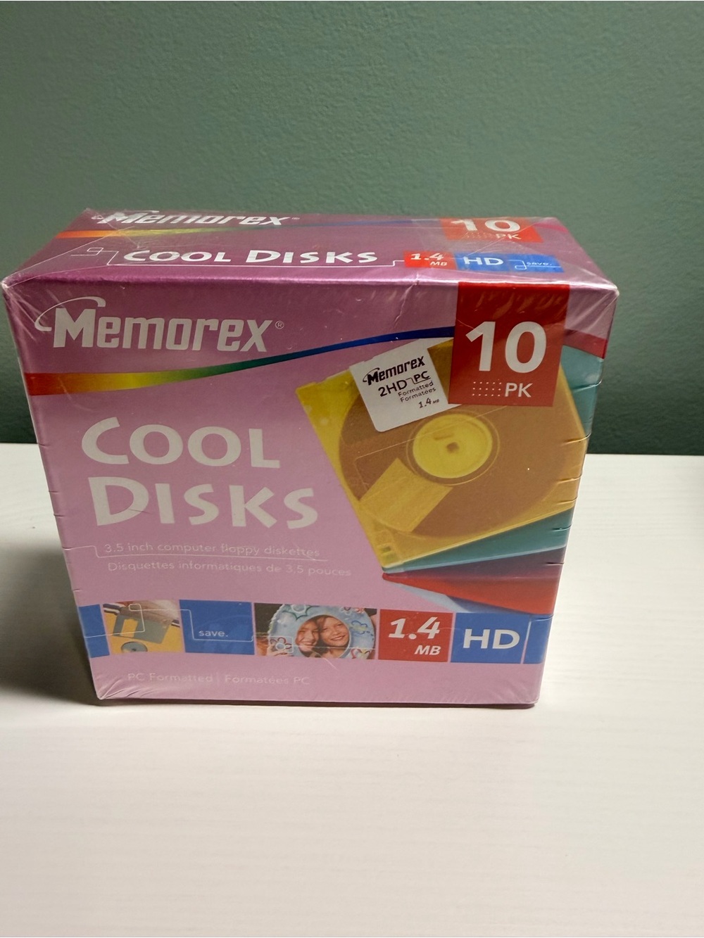 10 Pack Memorex 2HD 3.5" Computer Diskettes PC Format Cool Disks New Sealed